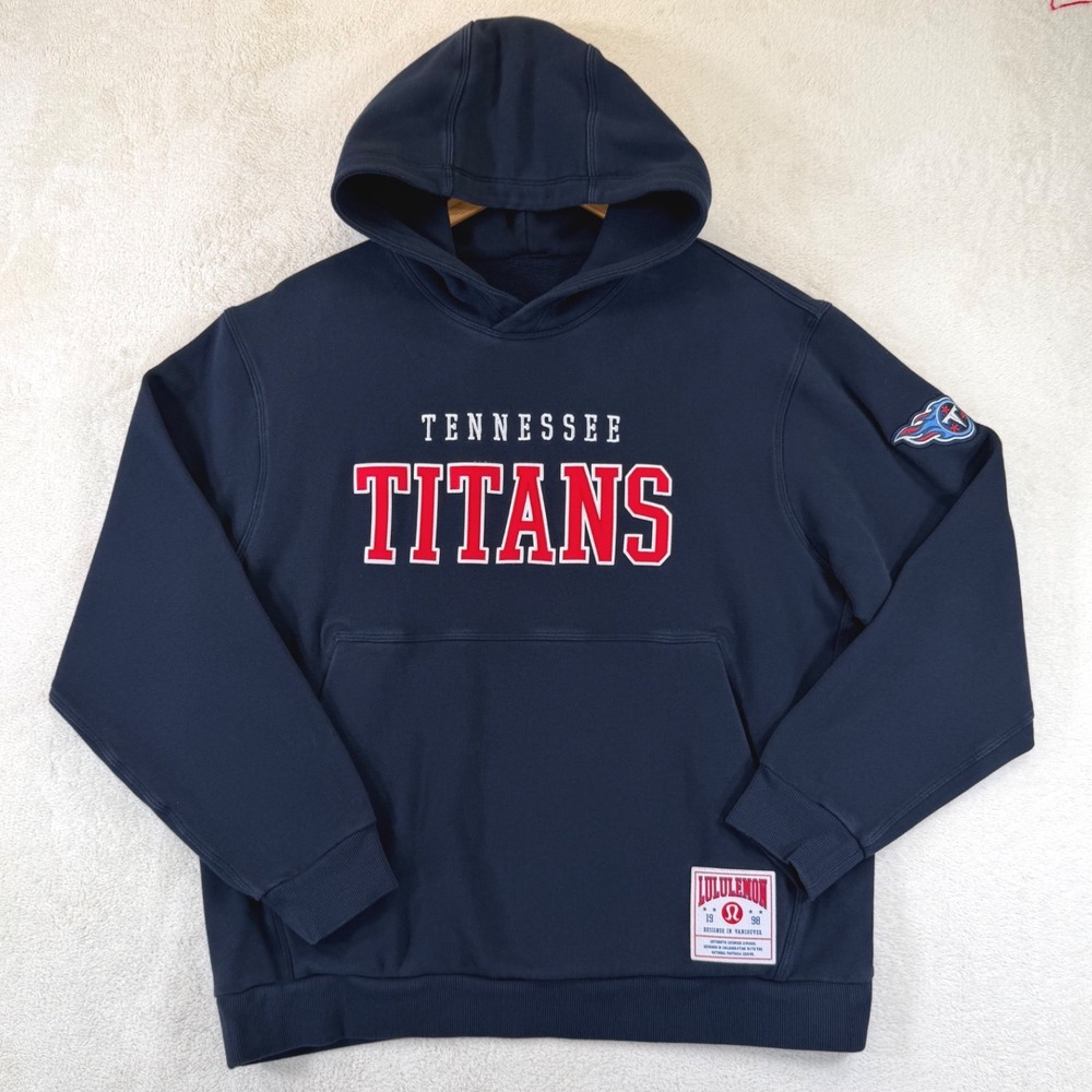 Lululemon Mens True Navy Tennessee Titans Steady State Pullover Hoodie Size Med